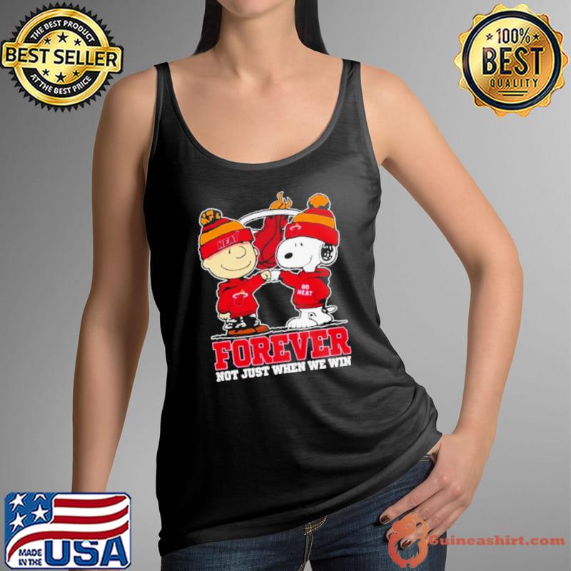 Snoopy Fist Bump Charlie Brown Miami Heat Forever Not Just When We Win Shirt