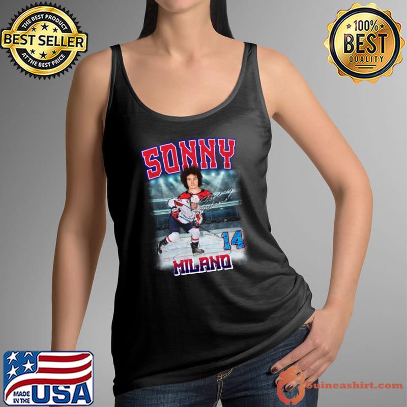 Sonny Milano American professional ice hockey left winger Washington Capitals T-Shirt