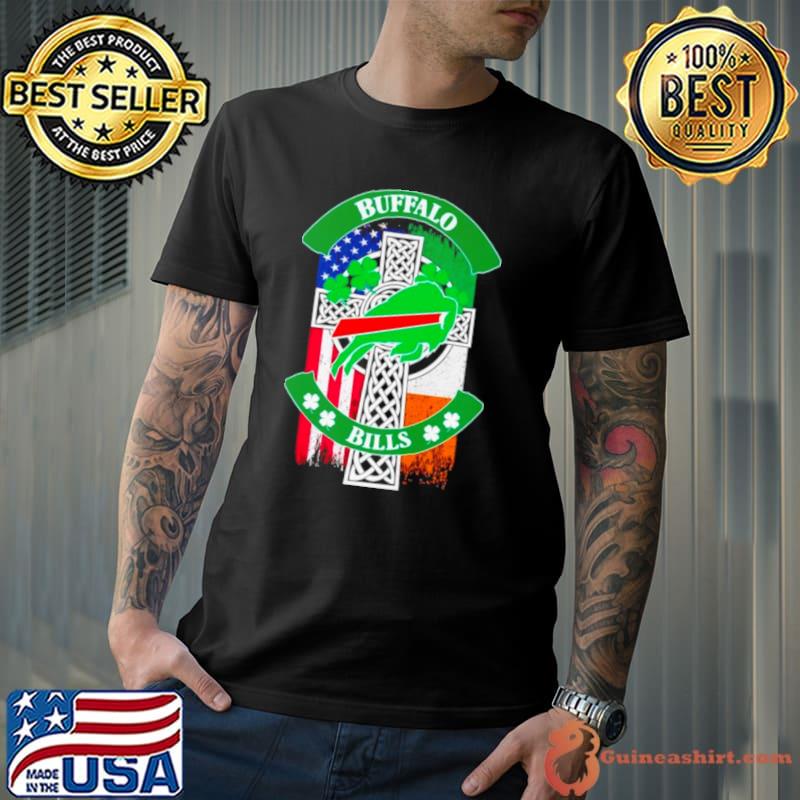 St Patrick’s day Buffalo Bills USA and Ireland flag shirt