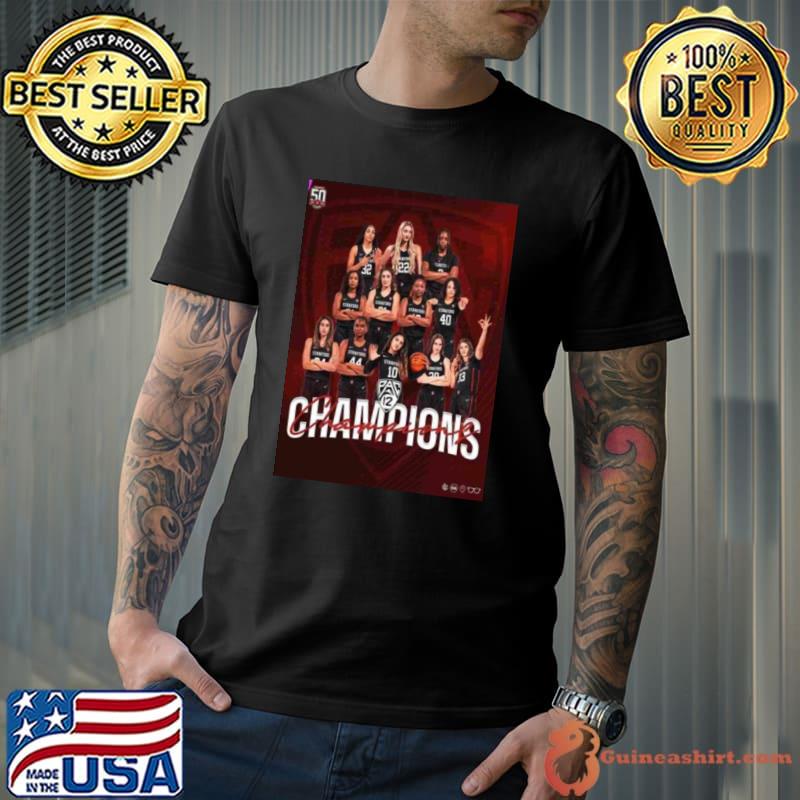 Stanford Cardinal Basketball WBB PAC 12 Champions Go Stanford NCAA Shirt