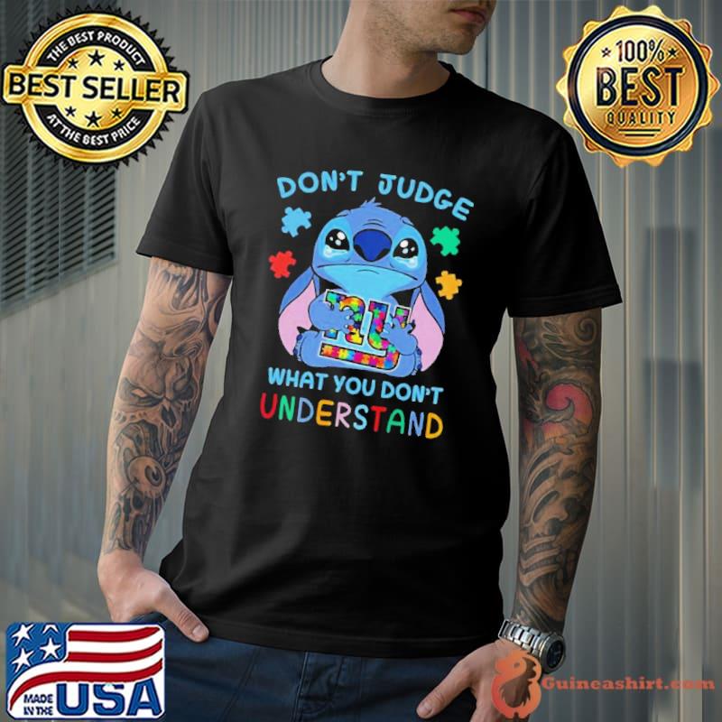 Stitch New York Giants Autism Awareness Don’t Judge What you Don’t Understand Shirt