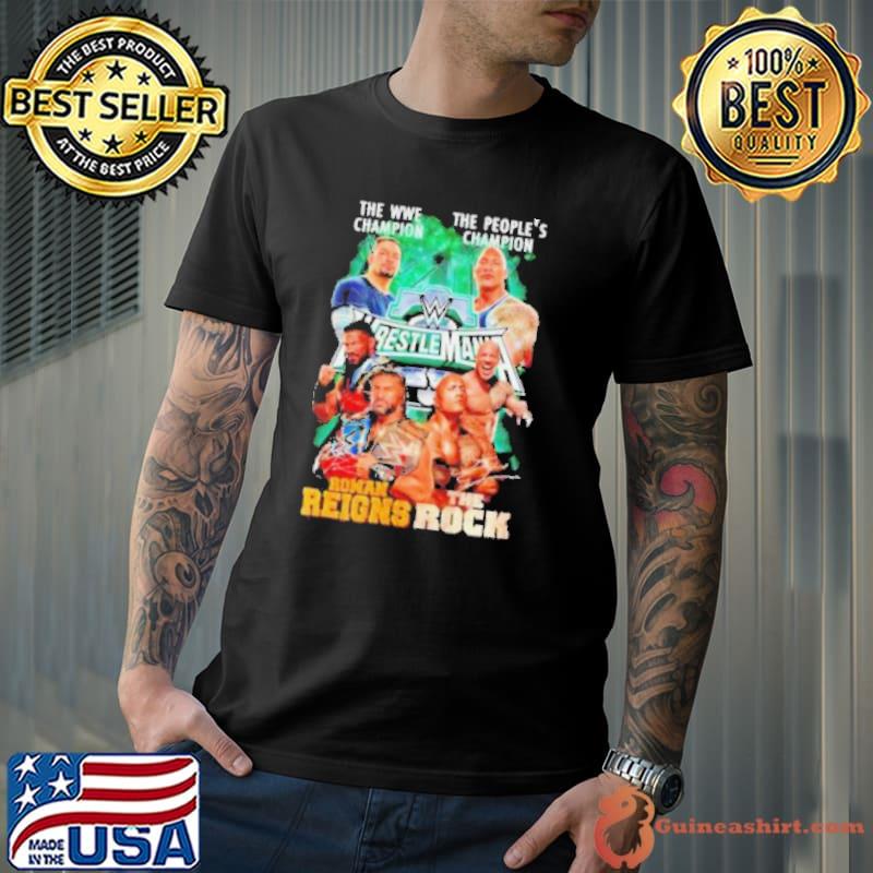 The WWE Champion Roman Reigns and The People’s Champion The Rock shirt