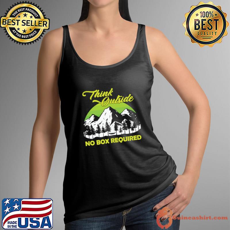 Think outside no box required mountain retro T-Shirt Tank Top