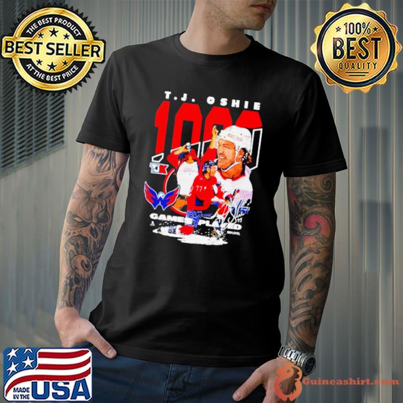 Tj Oshie Washington Capitals 1000 Games Played signature s Unisex