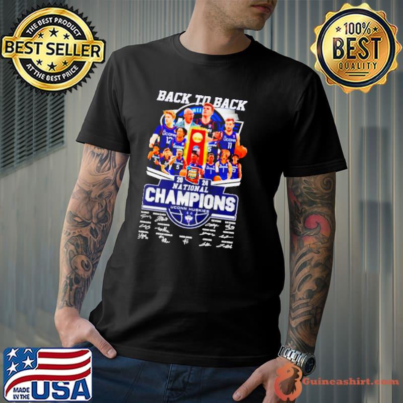 2024 Uconn Huskies NCAA Men’s Basketball National Champions Fan signatures shirt