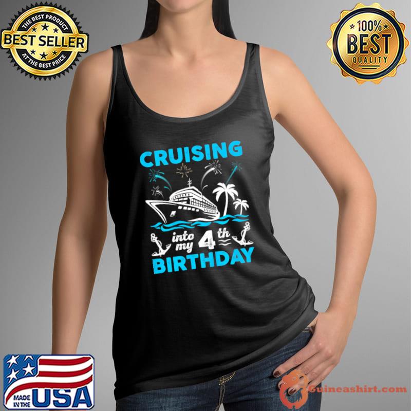 4 Year Old Birthday Cruising Into My 4th Birthday T-Shirt