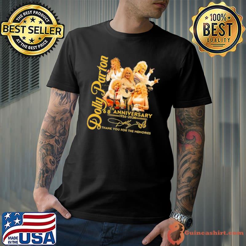 68th Anniversary Of Dolly Parton 1956 2024 Thank You For The Memories Signatures Shirt