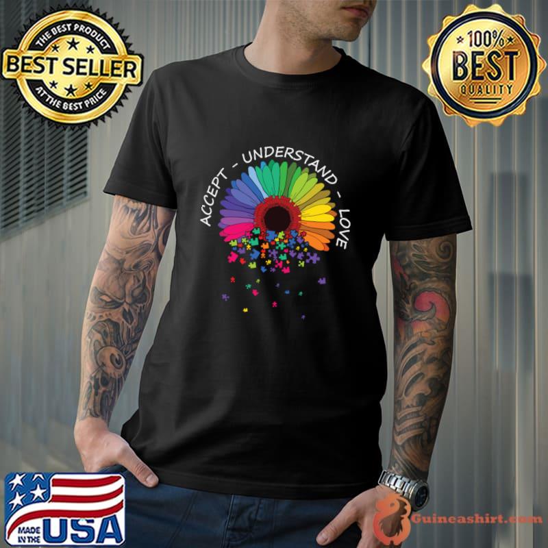 Accept understand love daisy flower autism awareness T-Shirt
