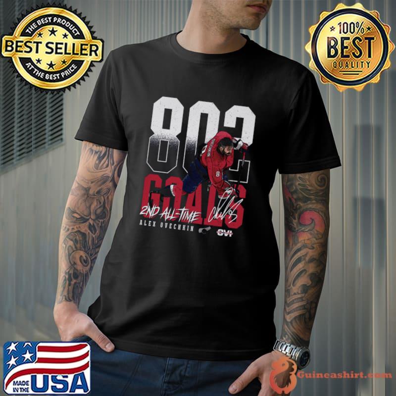 Alex Ovechkin Washington 2nd All Time Goals Signature T-Shirt