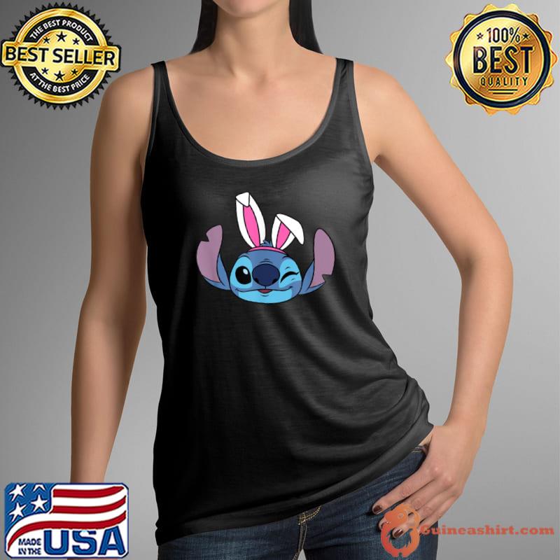 Amazon Essentials Disney Stitch Winking Spring Easter Bunny Ears Shirt