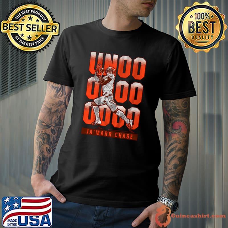 American football wide receiver Cincinnati Bengals ja'marr chase unoooooooo T-Shirt