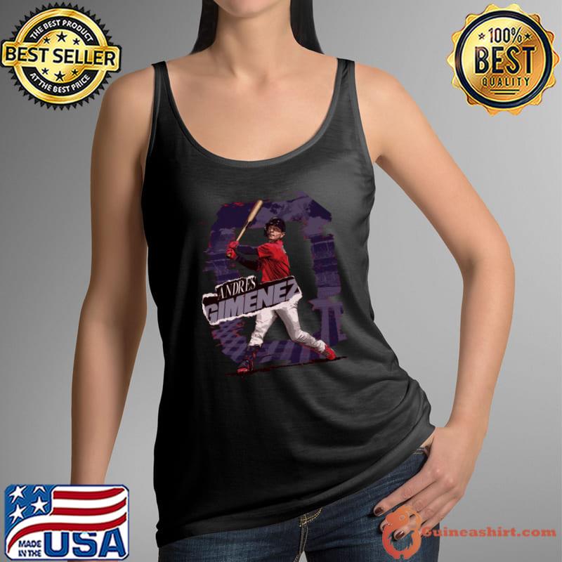 Andres Gimenez Venezuelan professional baseball second baseman Cleveland Rough T-Shirt