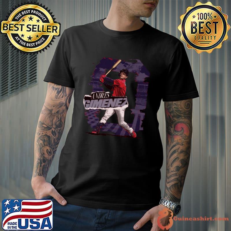 Andres Gimenez Venezuelan professional baseball second baseman Cleveland Rough T-Shirt Unisex