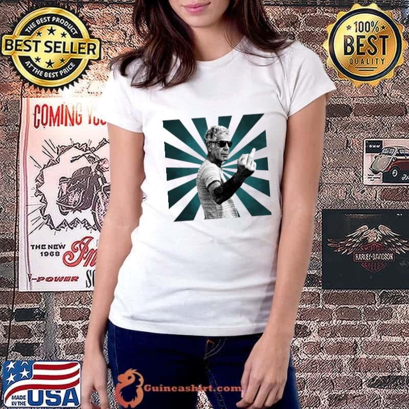 Anthony Bourdain II Retro Pixel II 70s American celebrity chef author travel documentarian T-Shirt