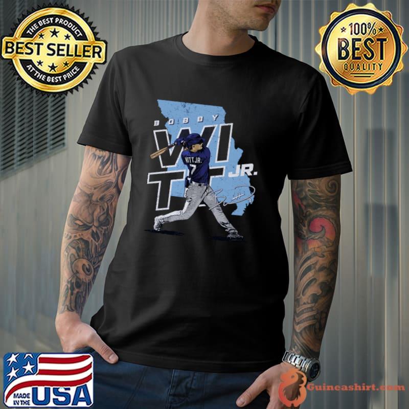 Bobby Witt Jr. American professional baseball shortstop Kansas City Player Map T-Shirt
