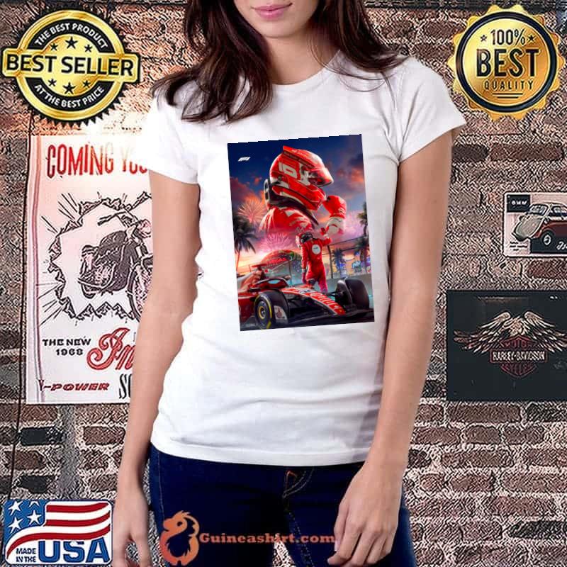 Charles Leclerc Las Vegas Monégasque racing driver T-Shirt Ladiestee