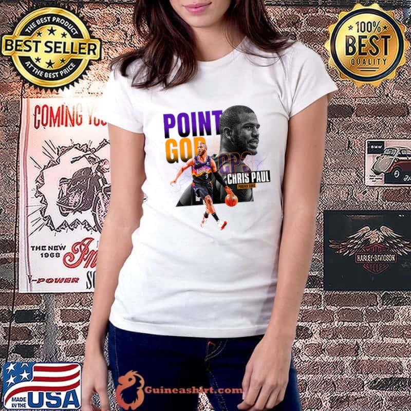 Chris Paul Point American professional basketball player for the Golden State God Collage T-Shirt Ladiestee