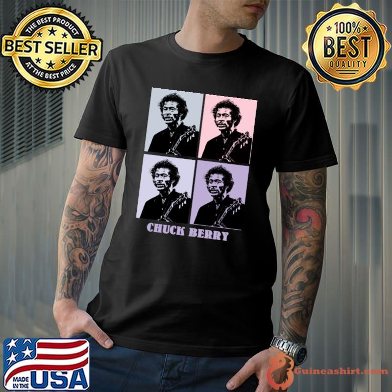 Chuck Berry 1977s Pop Art American singer guitarist and songwriter T-Shirt