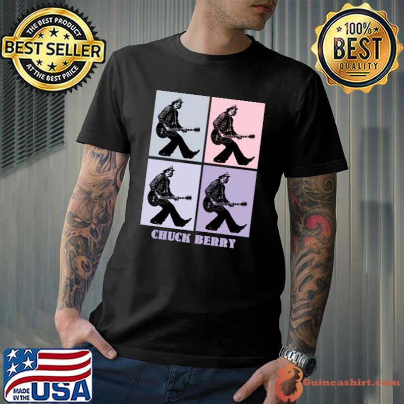 Chuck Berry Guitar Dance Pop Art American singer guitarist T-Shirt