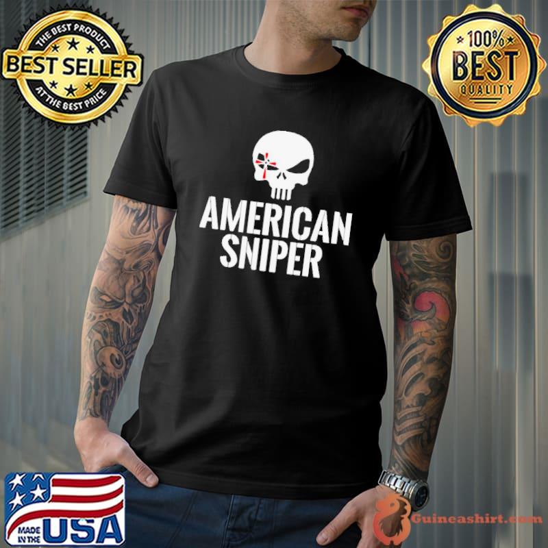 Dean Cain wearing American sniper logo shirt