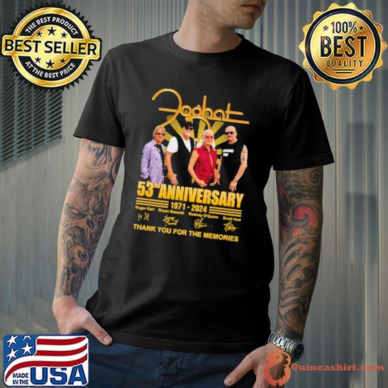 Foghat 53rd Anniversary 1971 2024 Thank You For The Memories Shirt