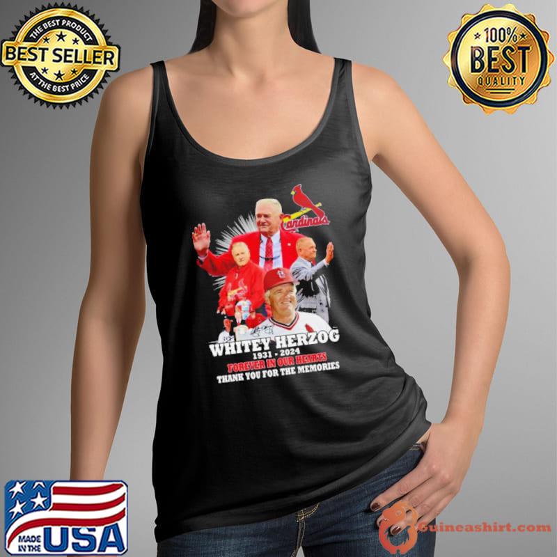 Forever In Our Heart Whitey Herzog 1931-2024 Thank You For The Memories Signature Shirt