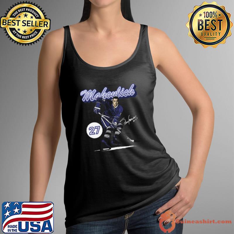 Frank Mahovlich Canadian former professional ice hockey player Toronto Retro Script T-Shirt