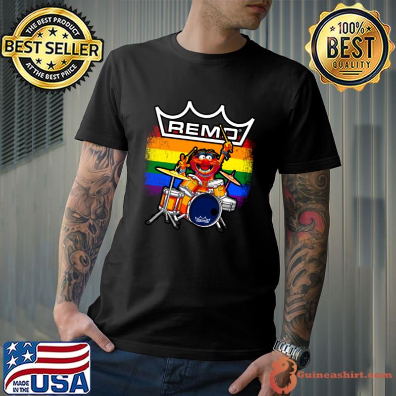 Gay Lgbt Animal Drummer 10 - Musicians And Drummer Muppet T-Shirt