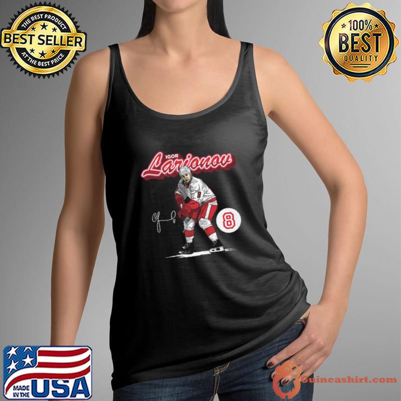 Igor Larionov Russian ice hockey coach sports agent Detroit Retro Script T-Shirt Tank Top