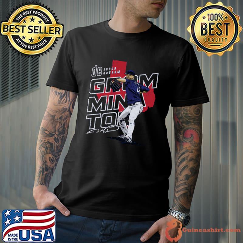 Jacob deGrom American professional baseball pitcher Texas Player Map T-Shirt Unisex