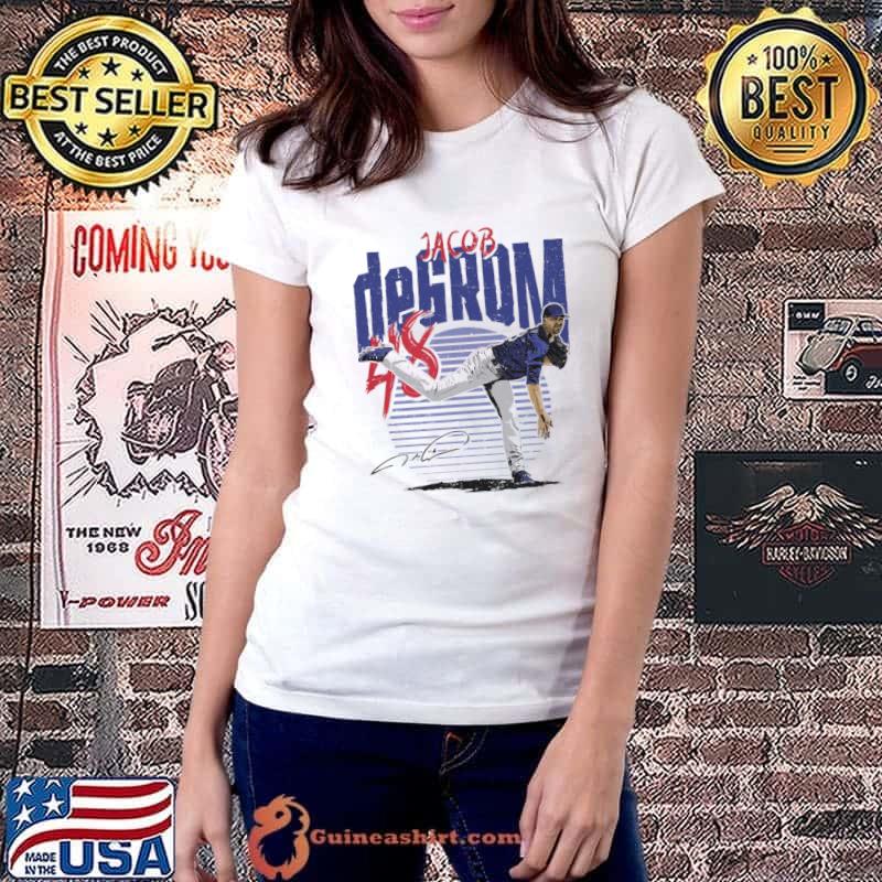 Jacob deGrom Texas Rise American professional baseball pitcher T-Shirt Ladiestee