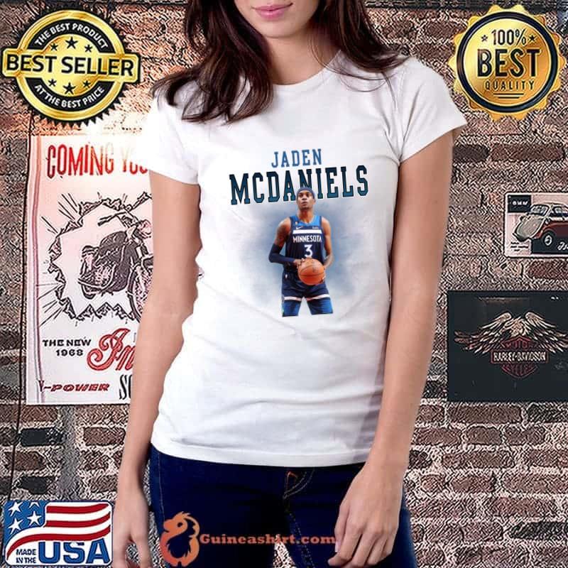 Jaden McDaniels American professional basketball player Minnesota Timberwolves T-Shirt