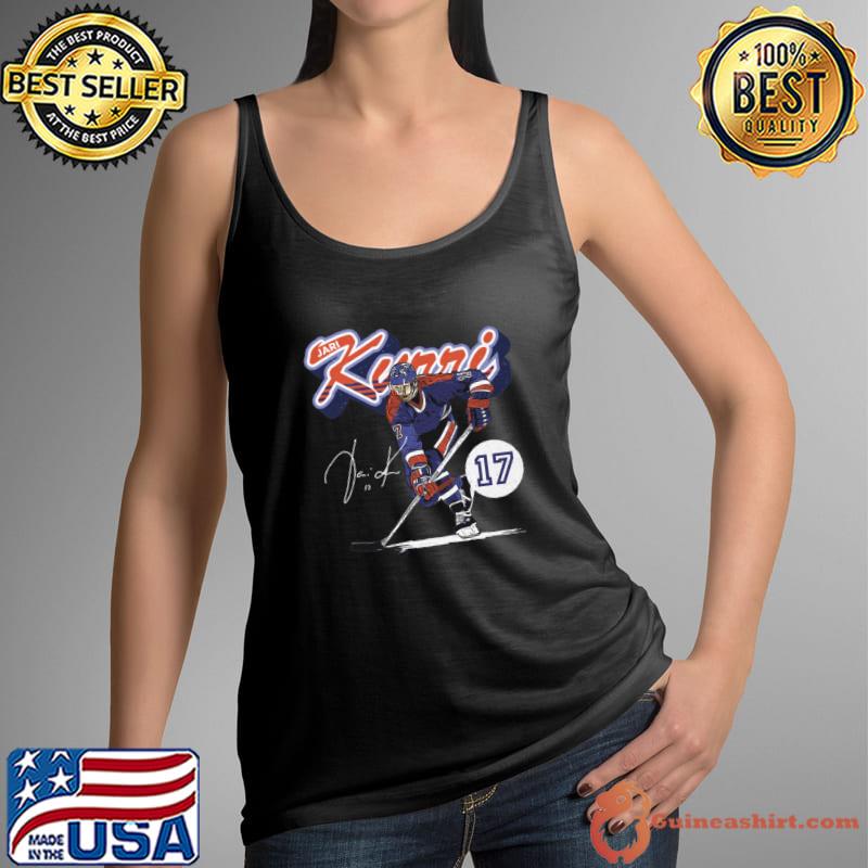 Jari Kurri Edmonton Retro Script Finnish player to be enshrined T-Shirt Tank Top