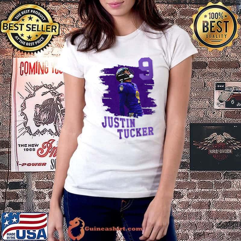 Justin Tucker 9 American football placekicker the Baltimore Ravens T-Shirt