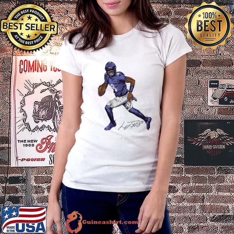 Lamar Superstar Pose Quarterback Lamar Jackson became T-Shirt