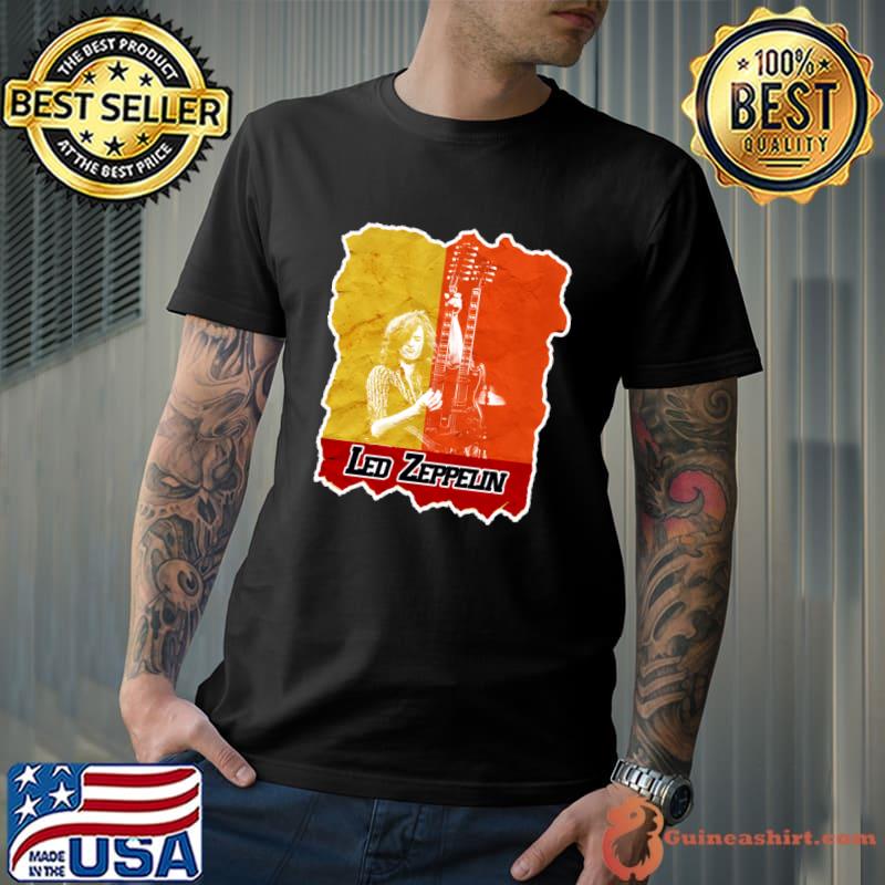 Led Zeppelin guitars heroo English rock band T-Shirt