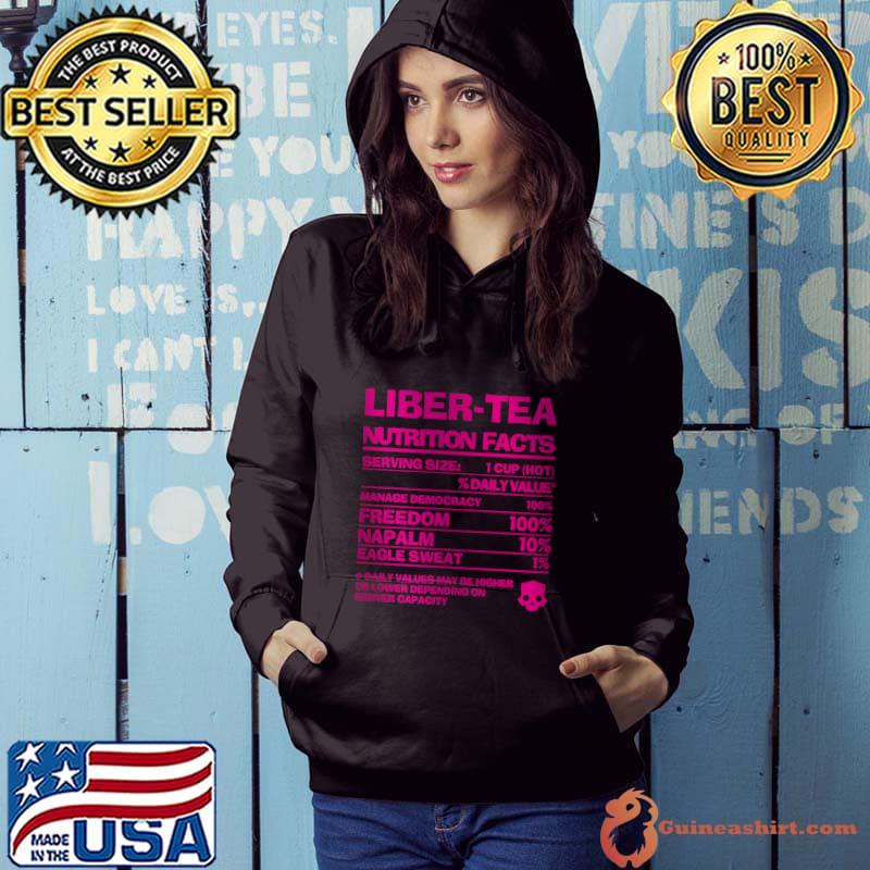 Liber-tea Nutrition facts Gradient pink colors T-Shirt Hoodie
