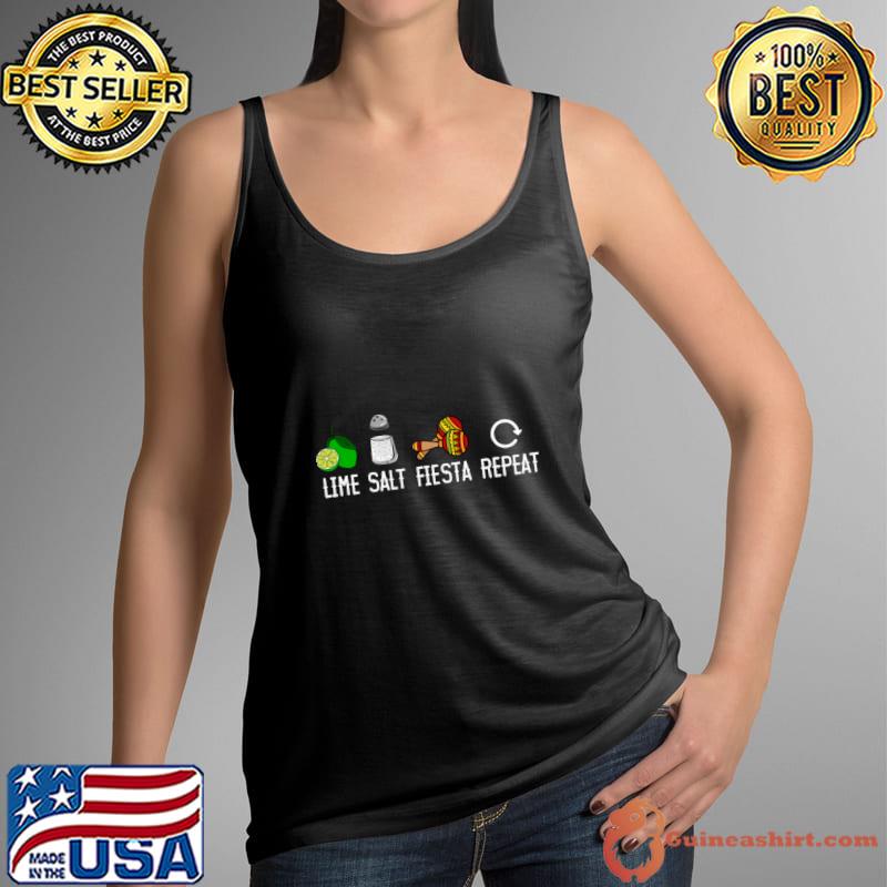 Lime Salt Fiesta Repeat Cinco De Mayo T-Shirt