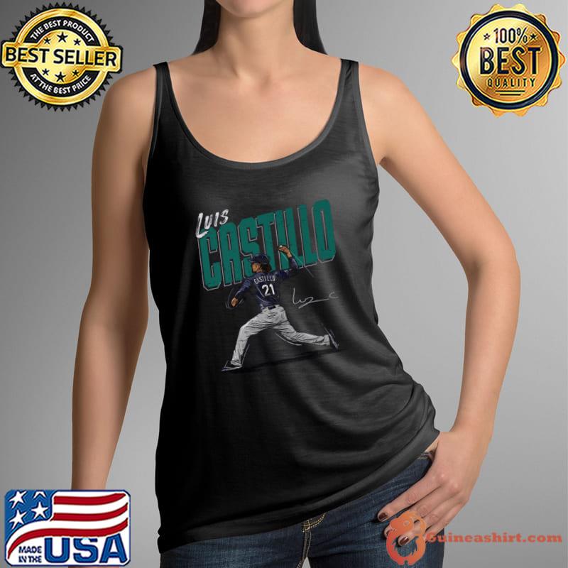 Luis Castillo Dominican professional baseball pitcher Seattle Chisel T-Shirt