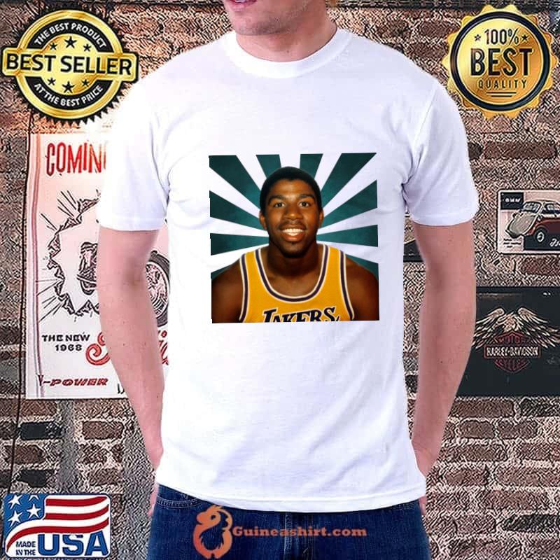 Magic Johnson American businessman and former professional II Retro Pixel II 70s T-Shirt