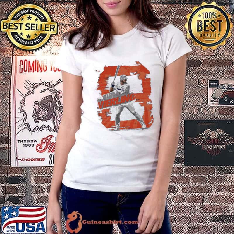 Matt Vierling American professional baseball center fielder Detroit Rough T-Shirt