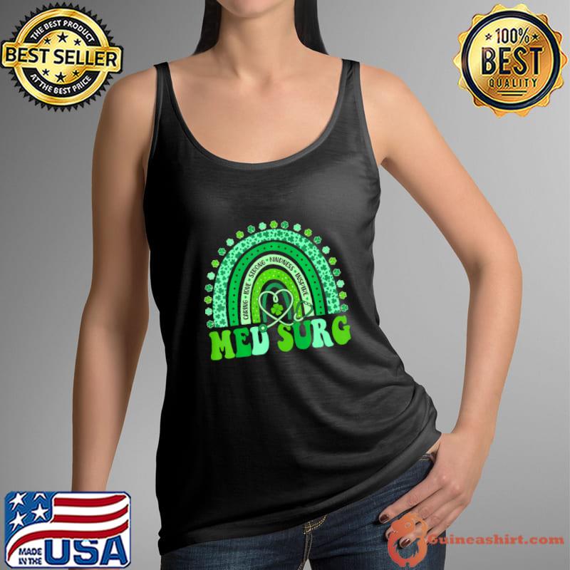 Med Surg Leopard St Patricks Day Nurse T-Shirt