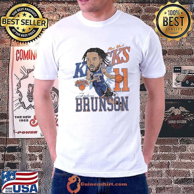 Men’s New Era Jalen Brunson New York Knicks Caricature Player Shirt
