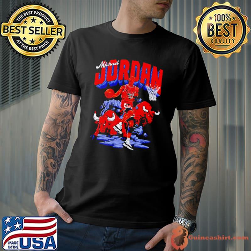 Michael Jordon Ragin Bull Illustration shirt