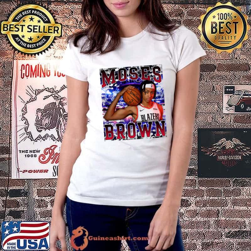 Moses Brown American professional basketball player for Portland Trail Blazers T-Shirt Ladiestee