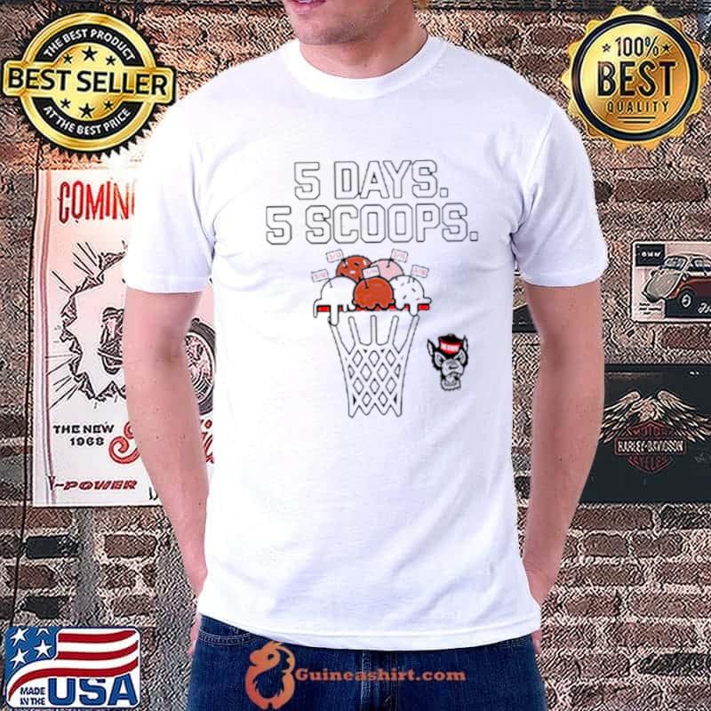 NC State Wolfpack basketball 5 Days 5 Scoops shirt