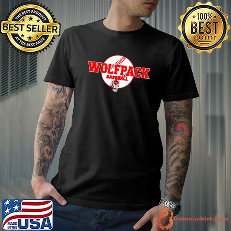 NC State Wolfpack Wolfhead Baseball logo shirt
