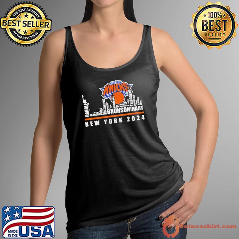New York Knicks 2024 Skyline Players Names Shirt Tank Top