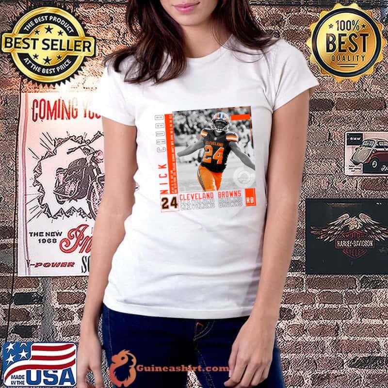 Nick Chubb American football running back for Cleveland Browns T-Shirt Ladiestee