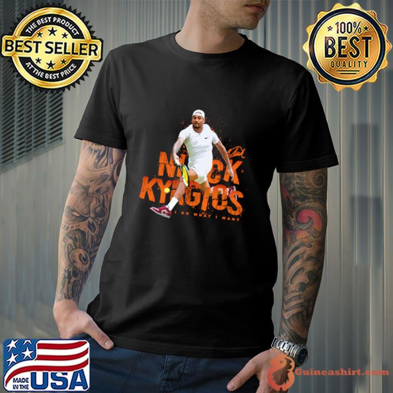 Nick Kyrgios Superstar Pose Signature Australian professional tennis player T-Shirt